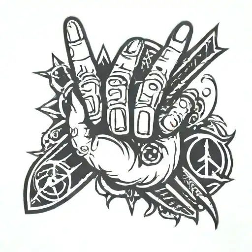 Rock On Hand Symbol