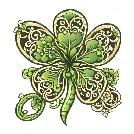 Shamrock With A 4 In The Middle