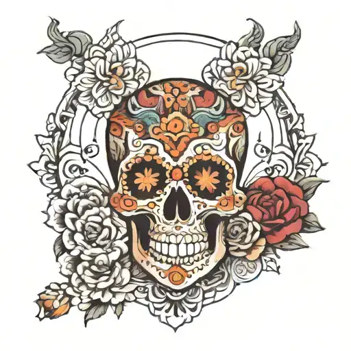 Mandala Skull Wearing