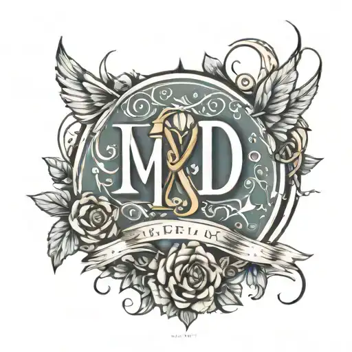 Kids Initials Dmk And Emk Cross