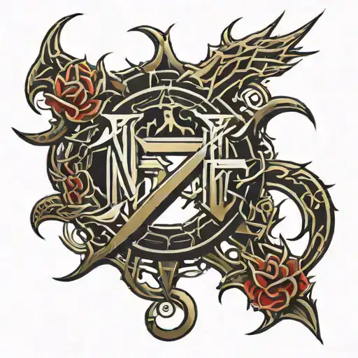 Chinese Letters With Thorns Around It