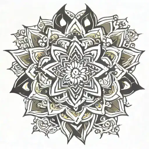 Star And Mandala Around Ankle Cover