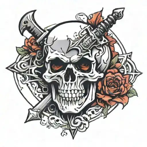 Skull And Berserk Logo Combined