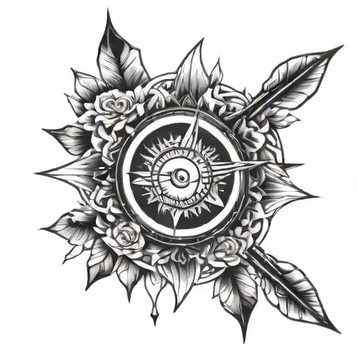 A Sun Inside A Bow And Arrow