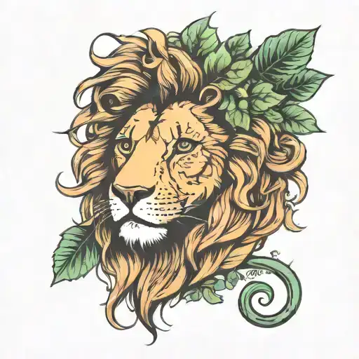 Feminine Lion With Ivy Hair