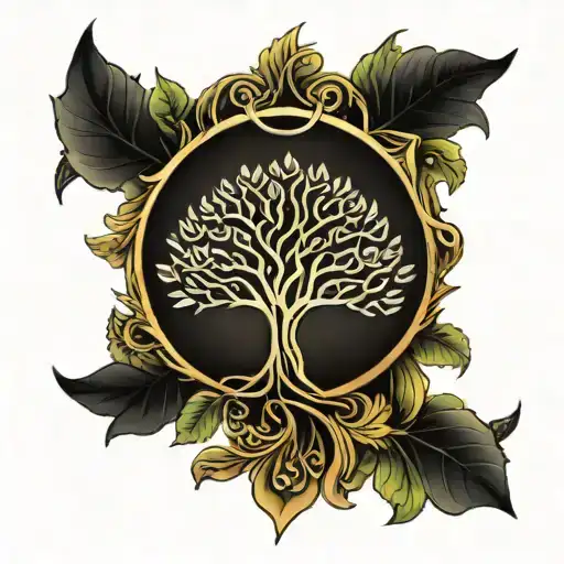 Tree Of Life Representing Family And Loyalty