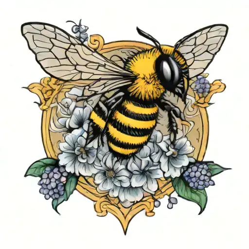 June Birthday Theme And Bees Flying