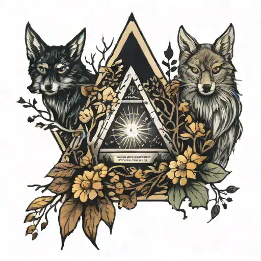 Tarot Triangle Forest November Dark