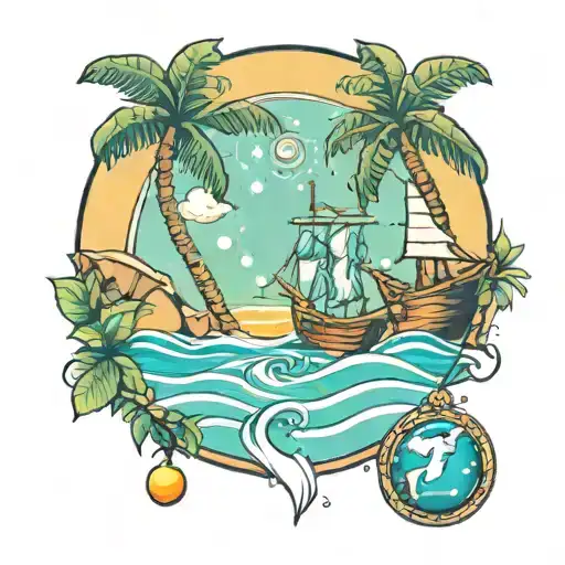 Libra And Tropical Beach