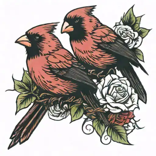 Cardinal And Rosese