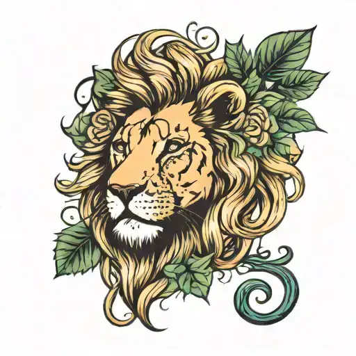 Feminine Lion With Ivy Hair
