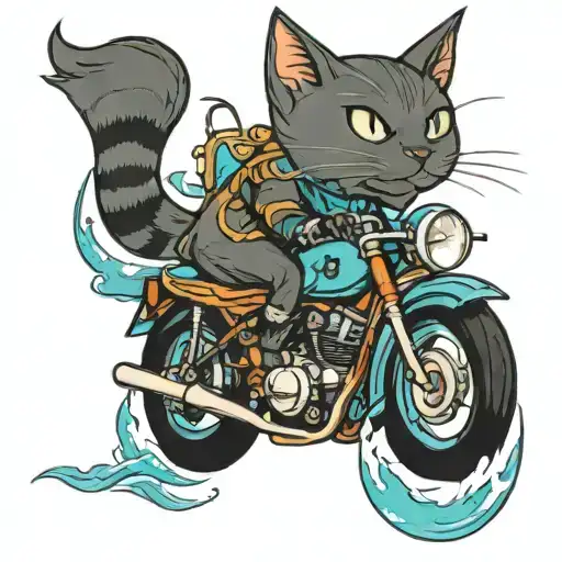 Sea Motorcycle Cat
