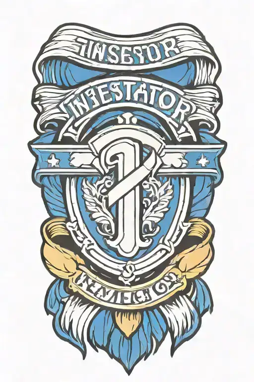 Investigator Badge Symbol With Child Abuse Awareness Ribbon