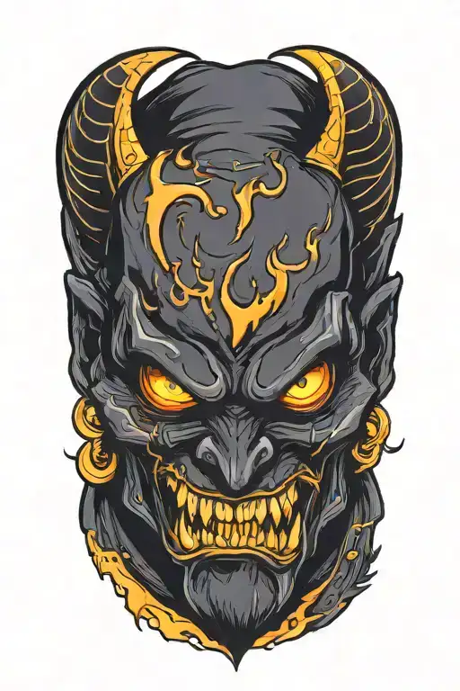 Black Devil With Yellow Eyes