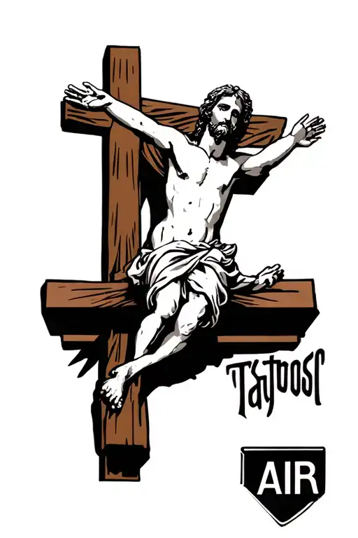 Jesus Doing A Christ Air