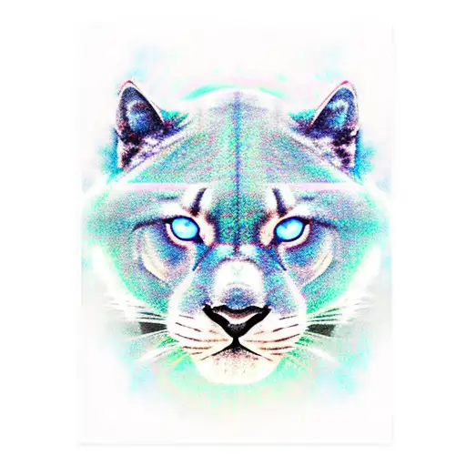 Black Panther Blue Eyes Forest Background