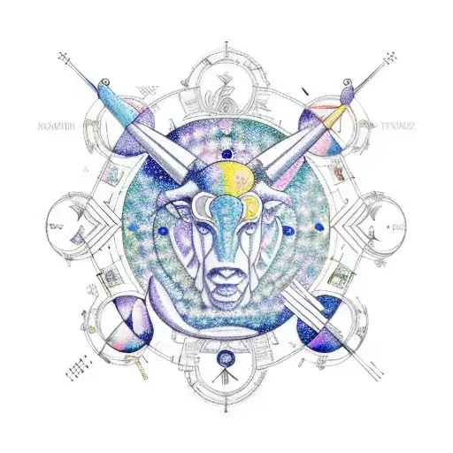 Zodiac Constellations Of Gemini And Taurus Intertwined