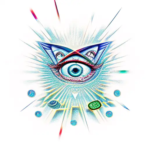 All Seeing Eye Wings Cartoon Diamonds Money Rx