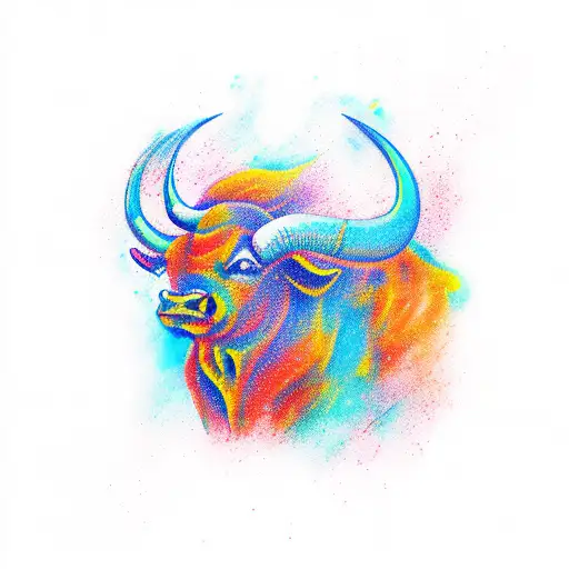 Bull In Fire