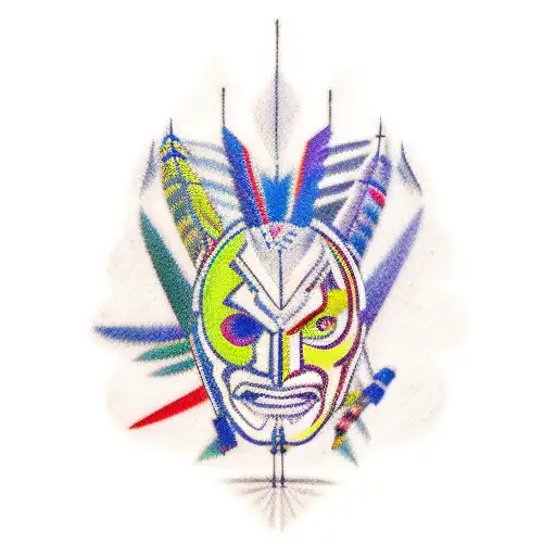 Combine The Symbols Of Basketball And Native American Culture