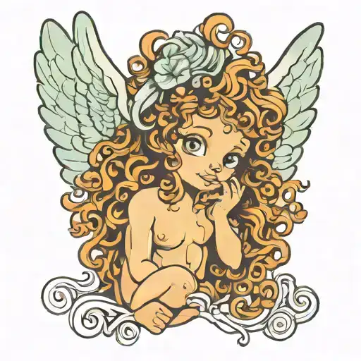 Curly Hair Cherub