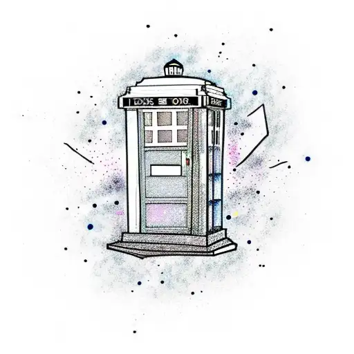 Tardis In Flight Through A Galaxy