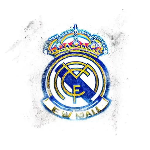 Real Madrid Crest With A Football