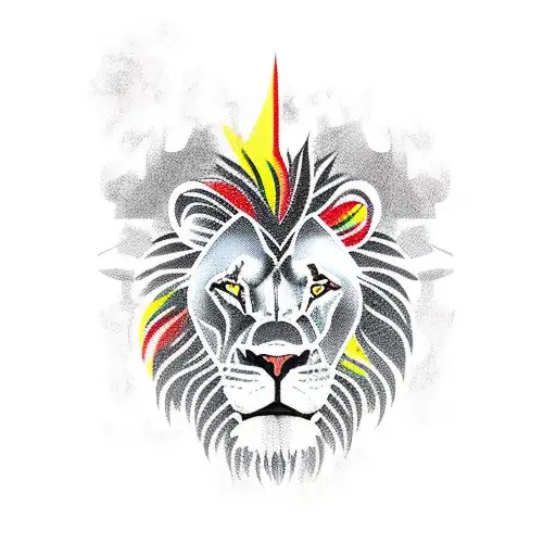 A Muscular Lion Lifting Weights In A Gym Setting