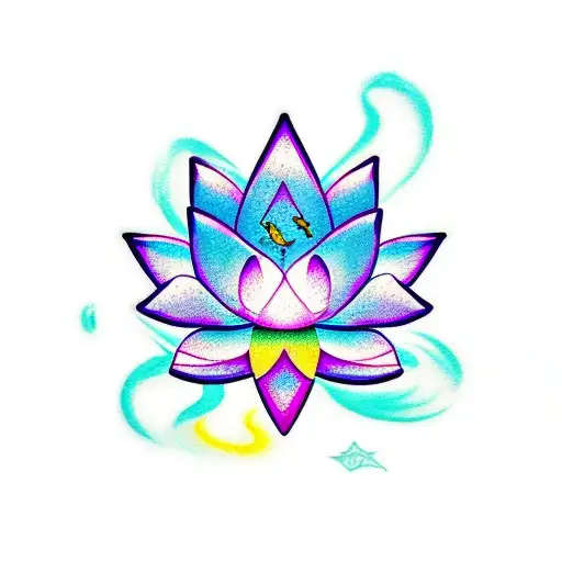 A Mental Health Tattoo That Includes A Lotus Flower And Pokemon