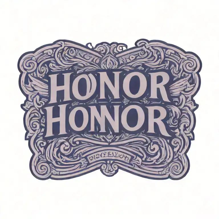 Simple Badge With The Word Honor In It