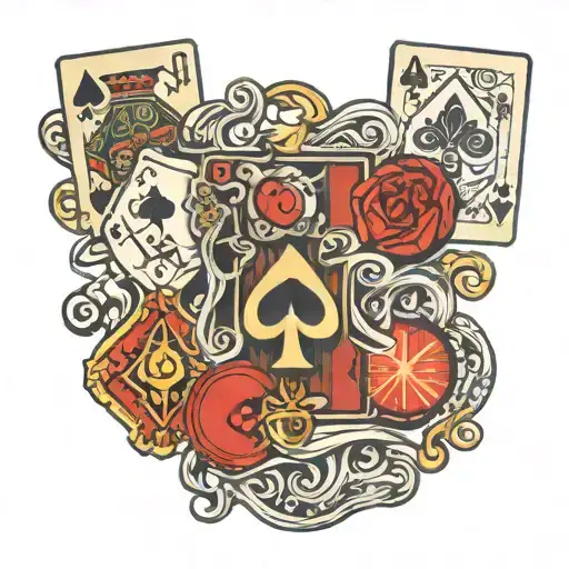 A Poker Hand With A Twist - Each Card Is A Different Alchemical Symbol