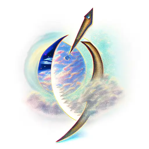 Broken Sword And A Crescent Moon
