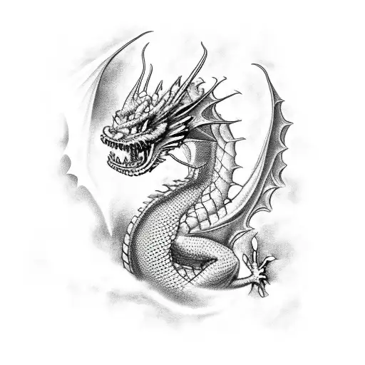 Dragon Breathing Fire Full Length