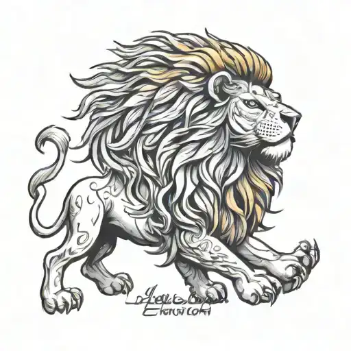 A Powerful Lion With The Words 'I Am Enough' As A Reminder Of Strength And Self-worth