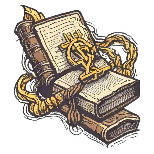 Grounded Electrical Symbol And A Bible