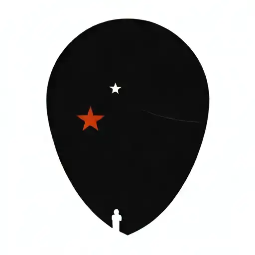 A Black-grey Tattoo Of An Ambulance With The American Flag Waving In The Background