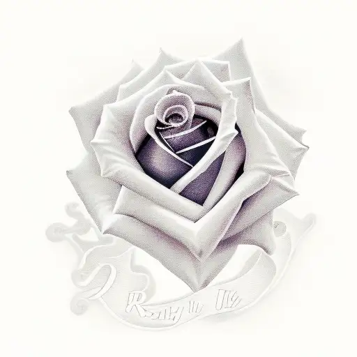 Rose With The Name Inaiyah Written In It
