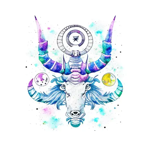 Watercolor Capricorn Astrology