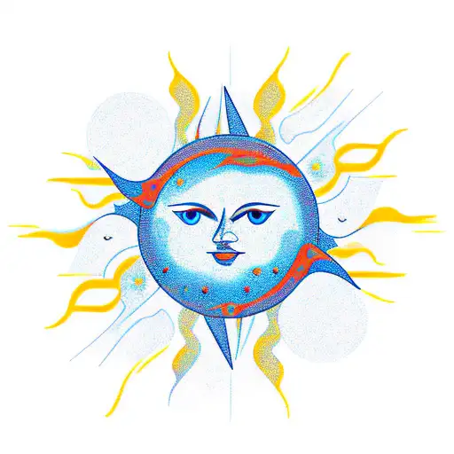 Sun With Thunderstorm