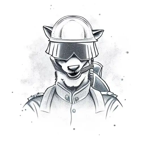 Fox Dressed As A Soldier