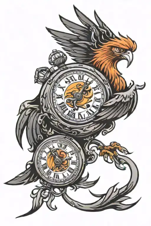 Phoenix Pocketwatch In Talons