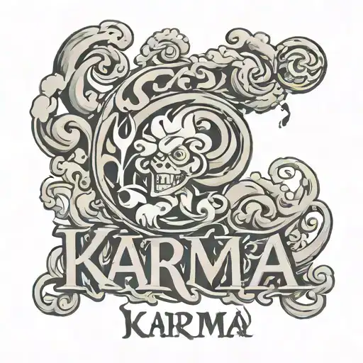 Smoke Forming The Word Karma