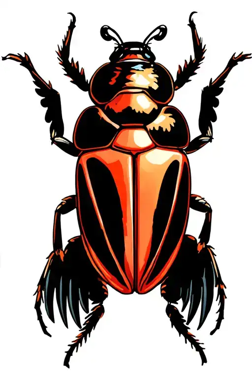 Open Wing Scarab Beetle