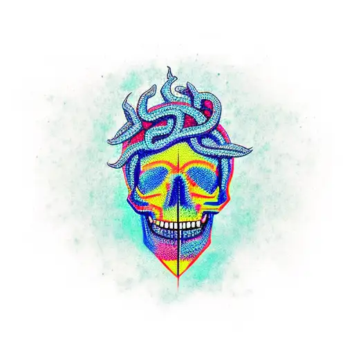Skull With Madusa