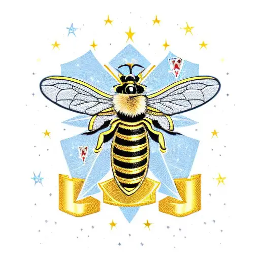 Cartoon Bee Wearing Vegas Golden Knight Jersey