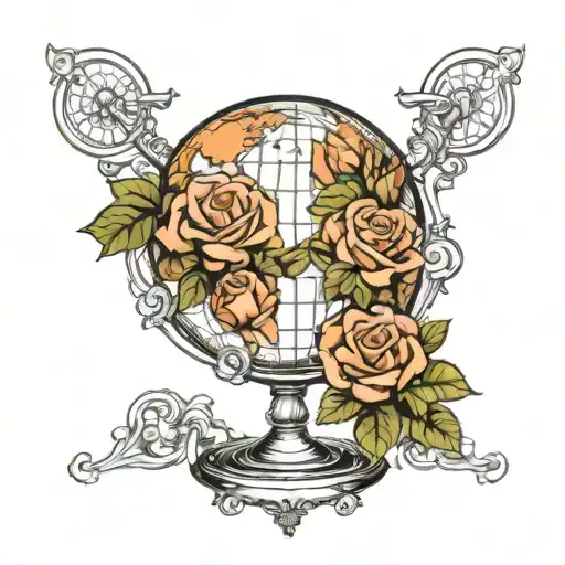 Roses Surrounding The Globe