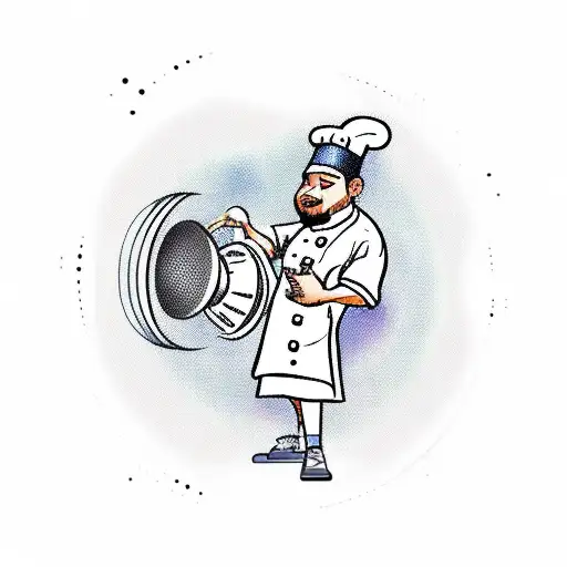 A Chef Angel Cooking In A Celestial Kitchen