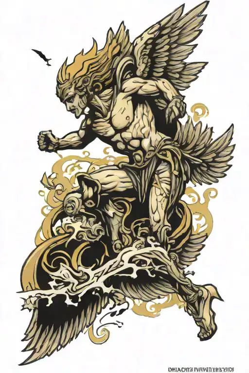 A Story Of Icarus As He Rises And Falling From His Ambitions