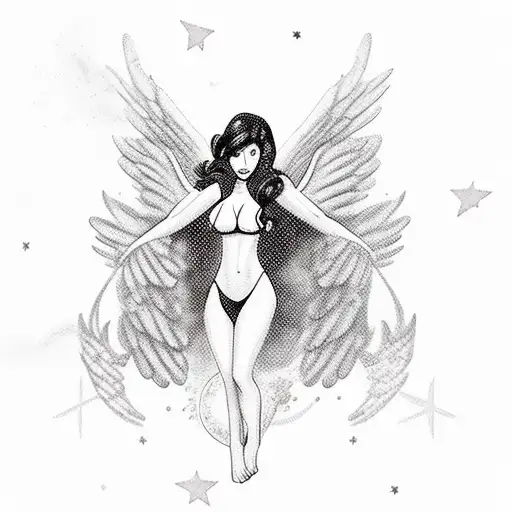 A Sexy Angel Cooking In A Celestial Kitchen