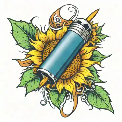 Stick Of Tnt With Sunflower